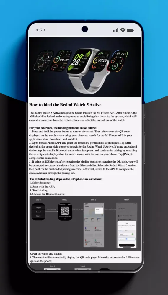 Redmi Watch 5 Active Guide Screenshots