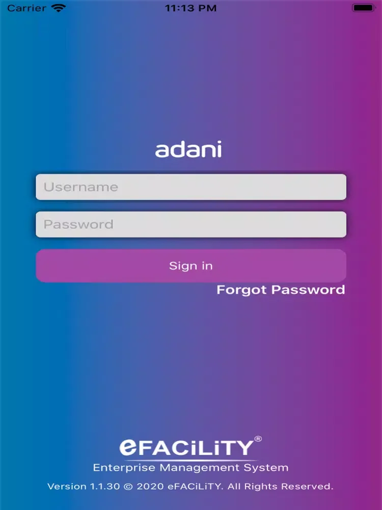 Adani-eFACiLiTY FM App iPad  Screenshots