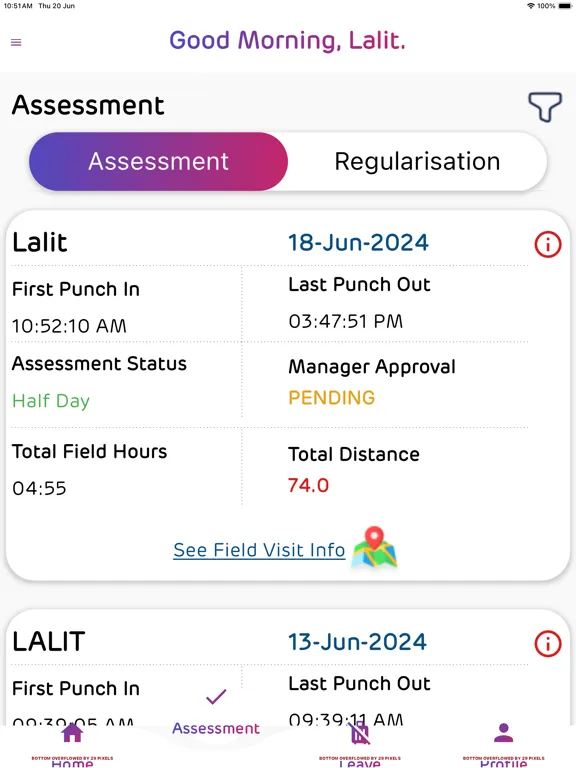 Field Force Assessment - Adani iPad  स्क्रीनशॉट