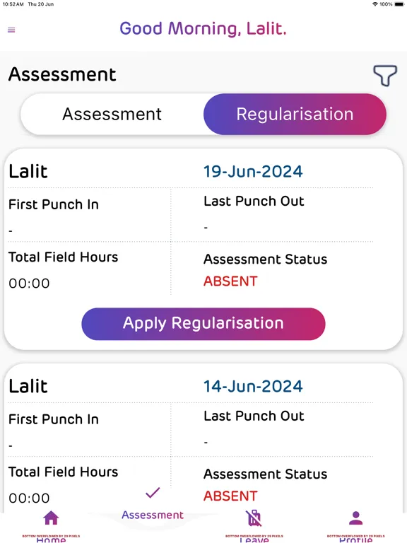 Field Force Assessment - Adani iPad  स्क्रीनशॉट