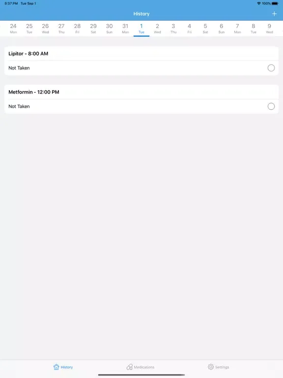 Скриншоты Pill Tracker+ iPad 