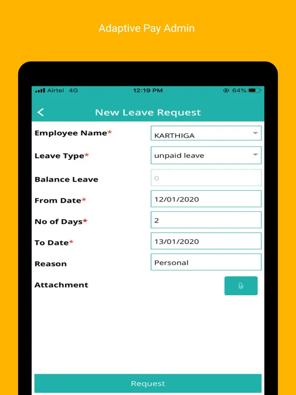 Capturas de pantalla de Adaptive Pay Admin iPad 