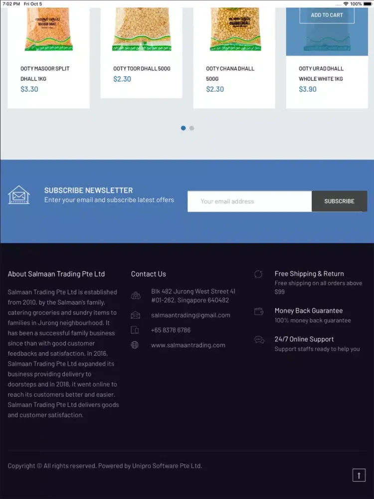 Salmaan Trading Pte Ltd iPad  سکرین شاٹس
