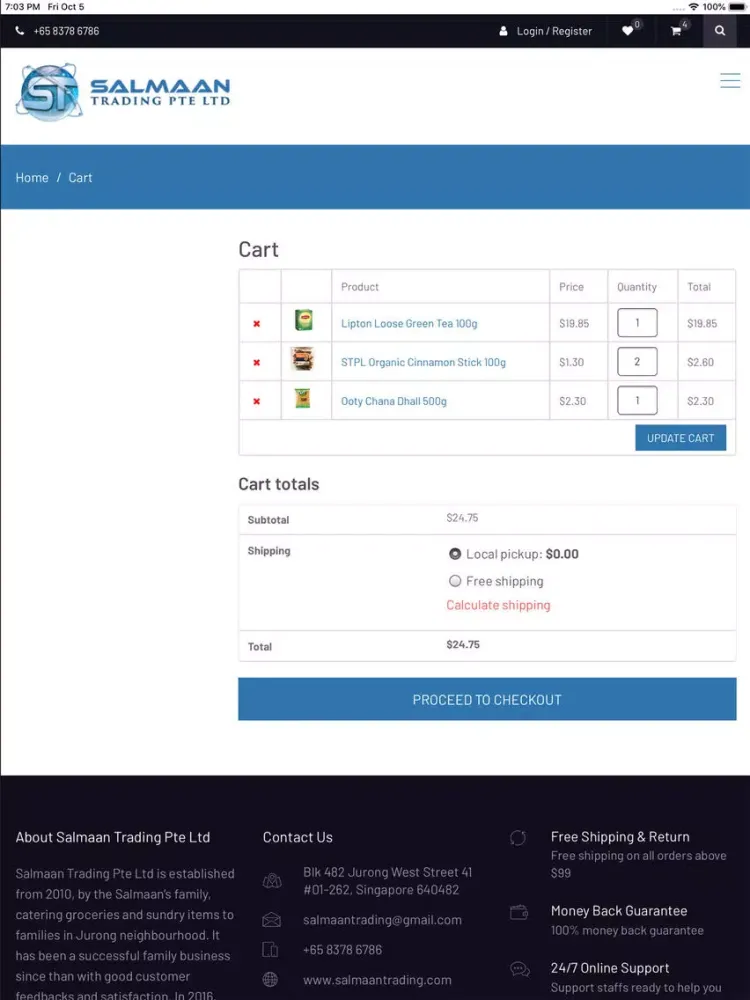 Salmaan Trading Pte Ltd iPad  سکرین شاٹس