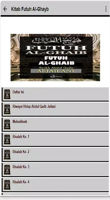 Tangkapan layar Futuh Al-Ghaib Terjemah