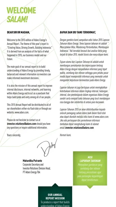 Скриншоты Adaro Energy Annual Reports