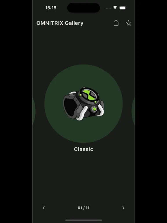Capturas de pantalla de Omnitrix Wiki iPad 