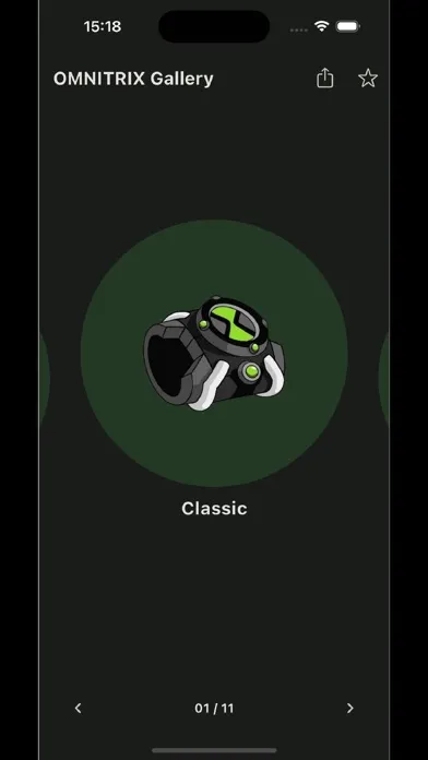 Capturas de pantalla de Omnitrix Wiki