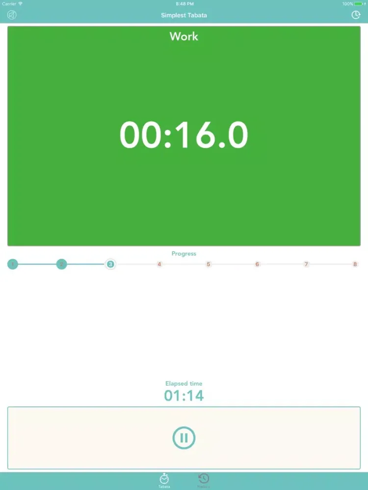 Capturas de tela do Simplest Tabata iPad 
