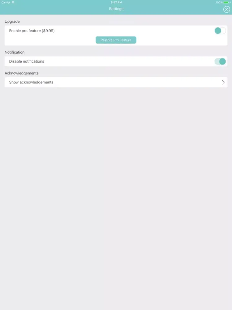 Capturas de tela do Simplest Tabata iPad 