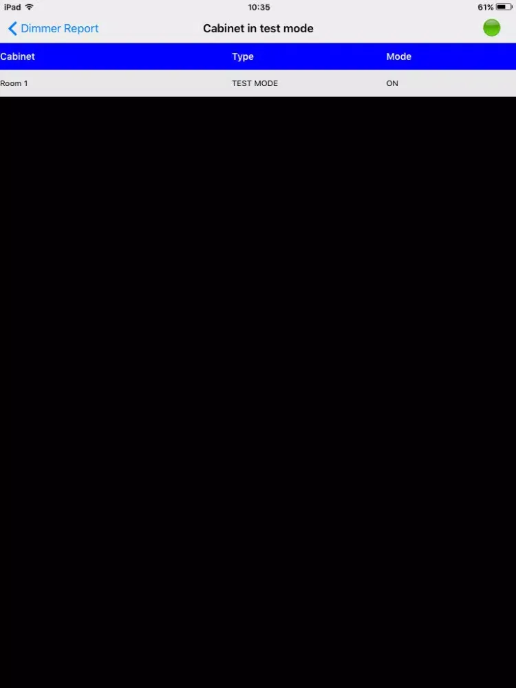 Zrzuty ekranu RDM Dimmer Report iPad 