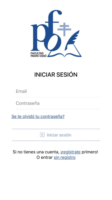 Capturas de tela do Facultad Padre Ossó