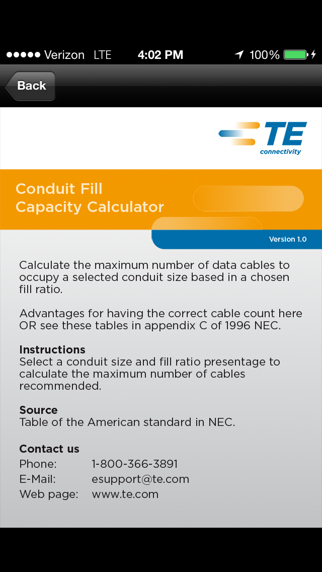 Conduit Fill Capacity Calculator স্ক্রিনশট