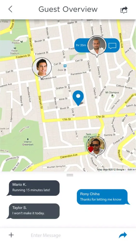Minutes Away Social Screenshots