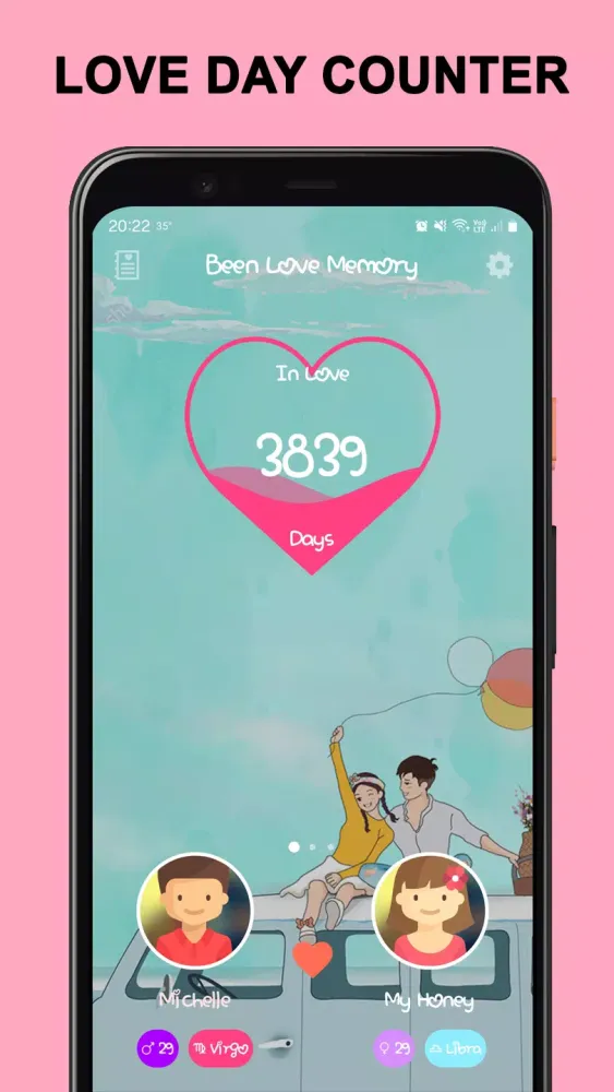 Tangkapan layar Been Love Memory -Love Counter