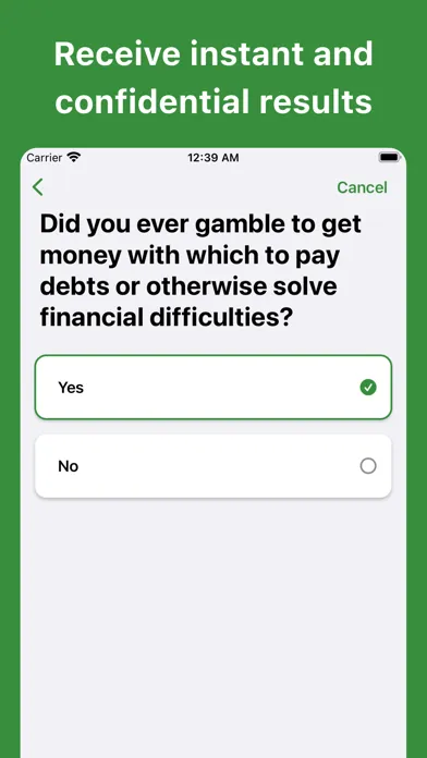 Gambling Addiction Test Ekran Görüntüleri