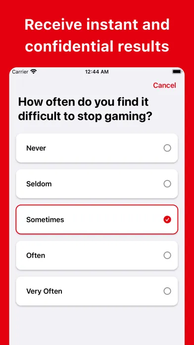 Capturas de pantalla de Video Game Addiction Test