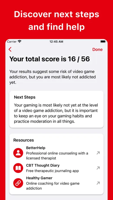 Capturas de pantalla de Video Game Addiction Test