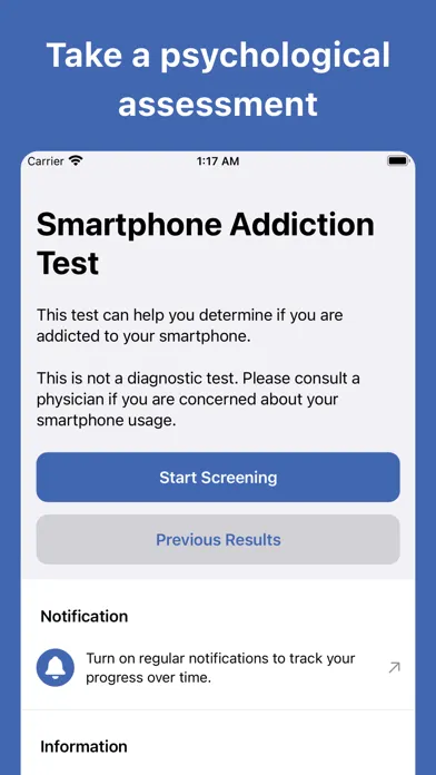 Smartphone Addiction Test應用截圖