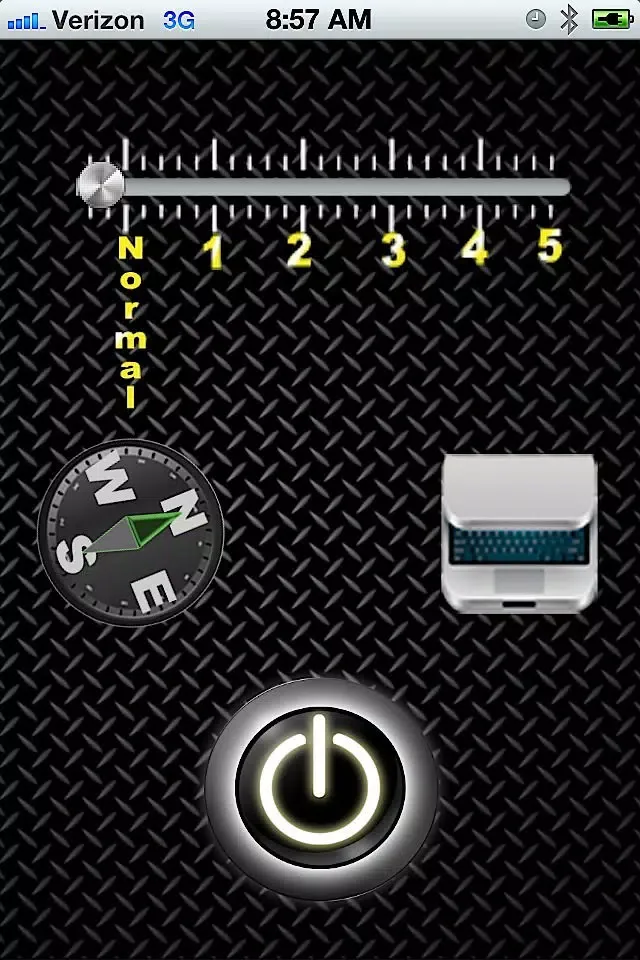 Tangkapan skrin Military Flashlight - Compass, Strobe Light, Morse Code!