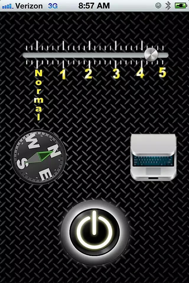 Tangkapan skrin Military Flashlight - Compass, Strobe Light, Morse Code!