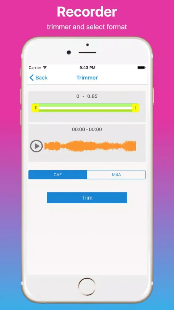ภาพหน้าจอของ Unlimited Voice iRecorder