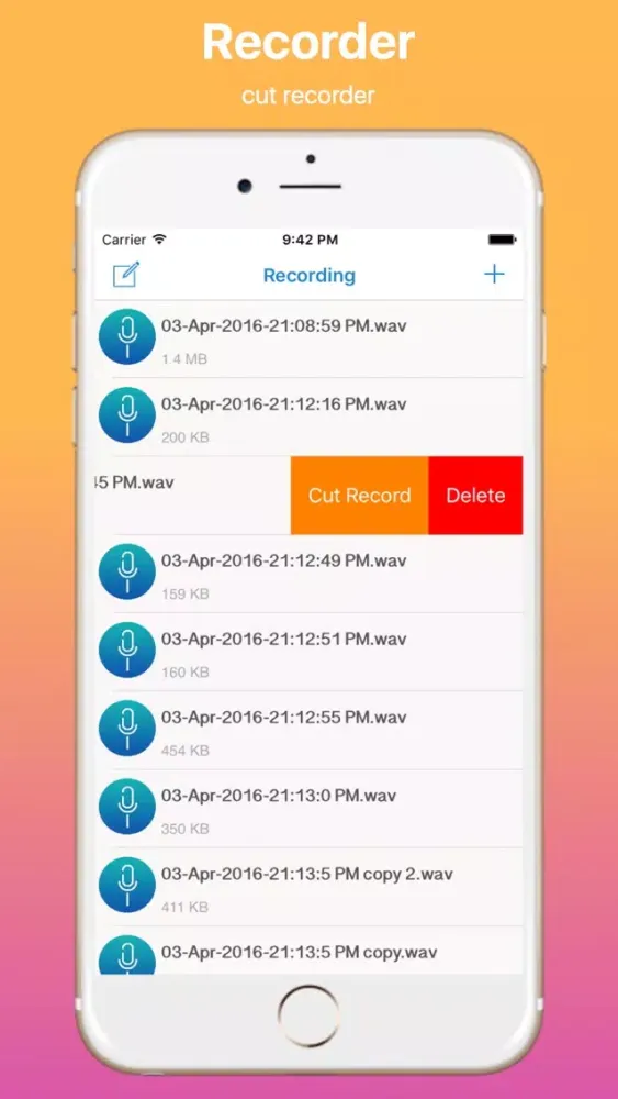 ภาพหน้าจอของ Unlimited Voice iRecorder