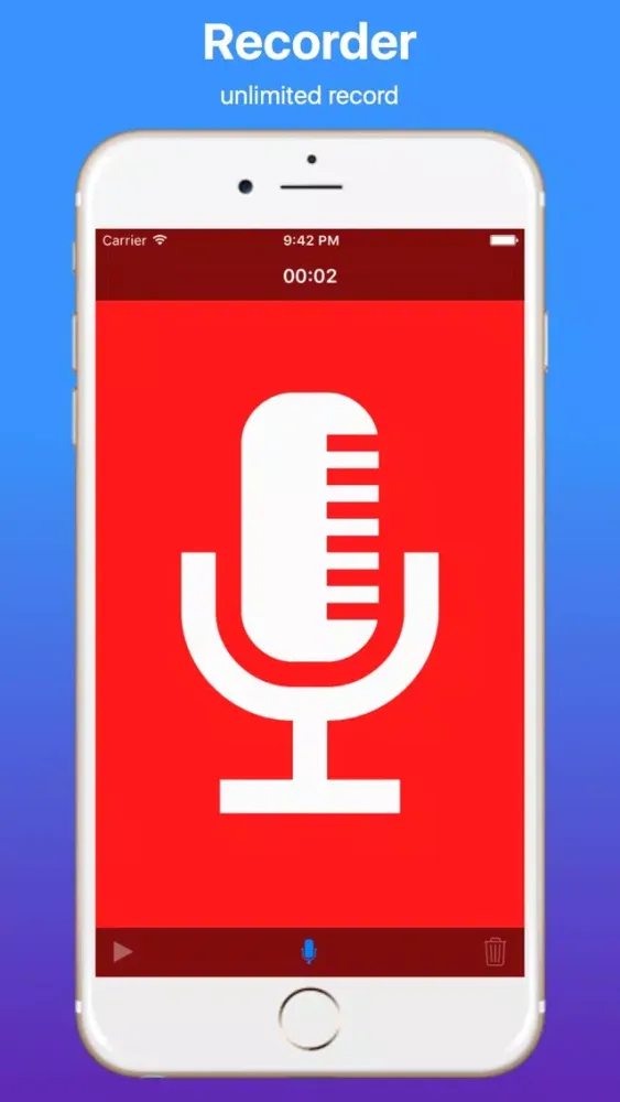 ภาพหน้าจอของ Unlimited Voice iRecorder