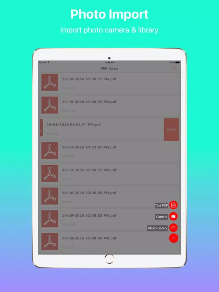 Ảnh chụp màn hình của iPDF Scanner iPad 