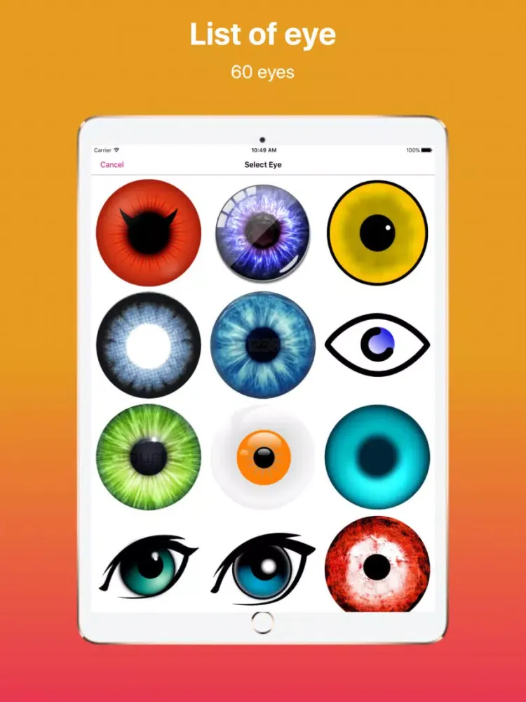 Automatically change Your Eyes iPad  Ekran Görüntüleri