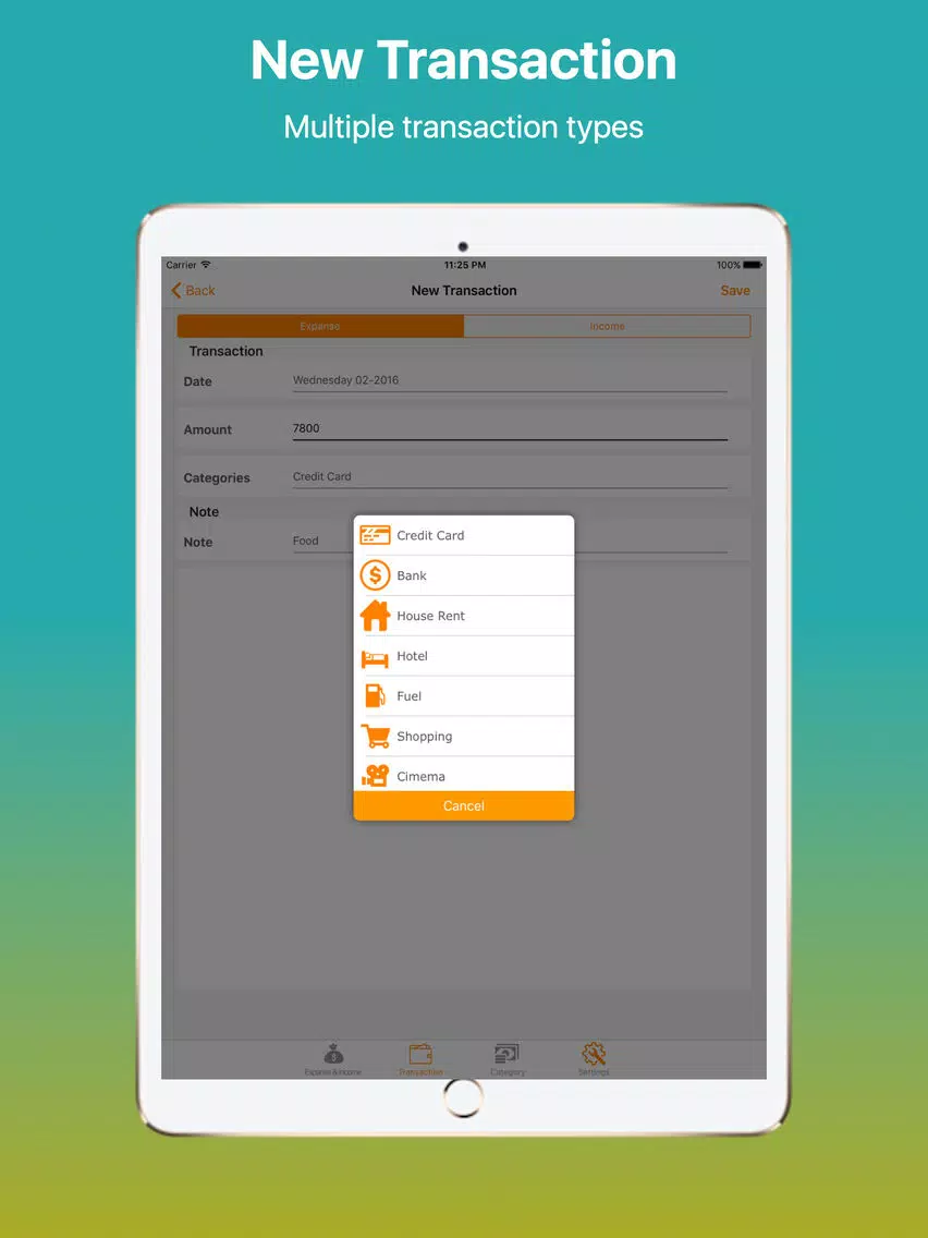 Tangkapan layar Pocket Money and Monthly Income Calculator iPad 