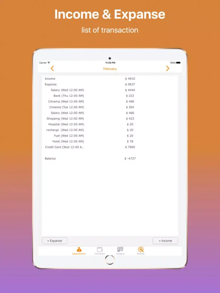 Screenshot di Pocket Money and Monthly Income Calculator iPad 