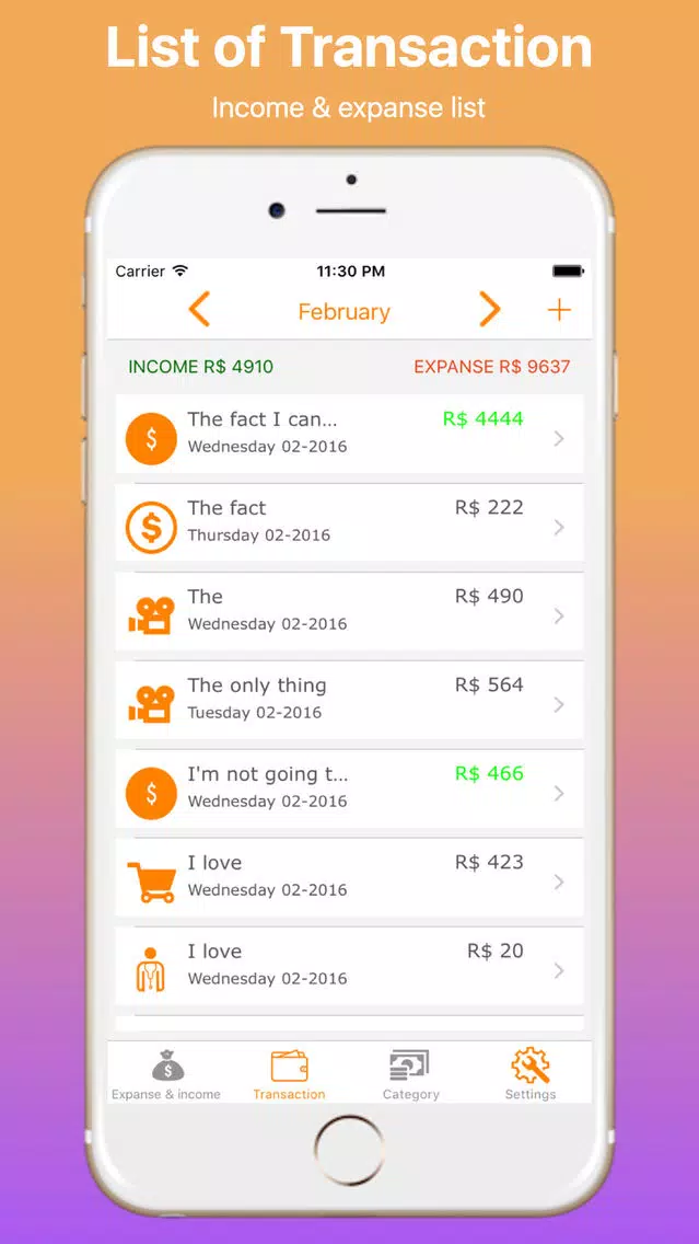 Tangkapan layar Pocket Money and Monthly Income Calculator