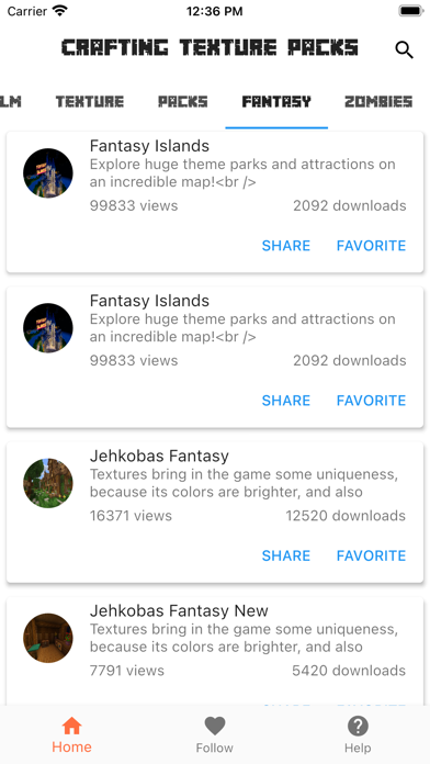 Tangkapan layar Crafting Texture Packs MCPE