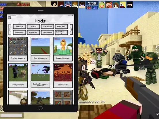Captures d'écran de Guns Addons for Minecraft iPad 