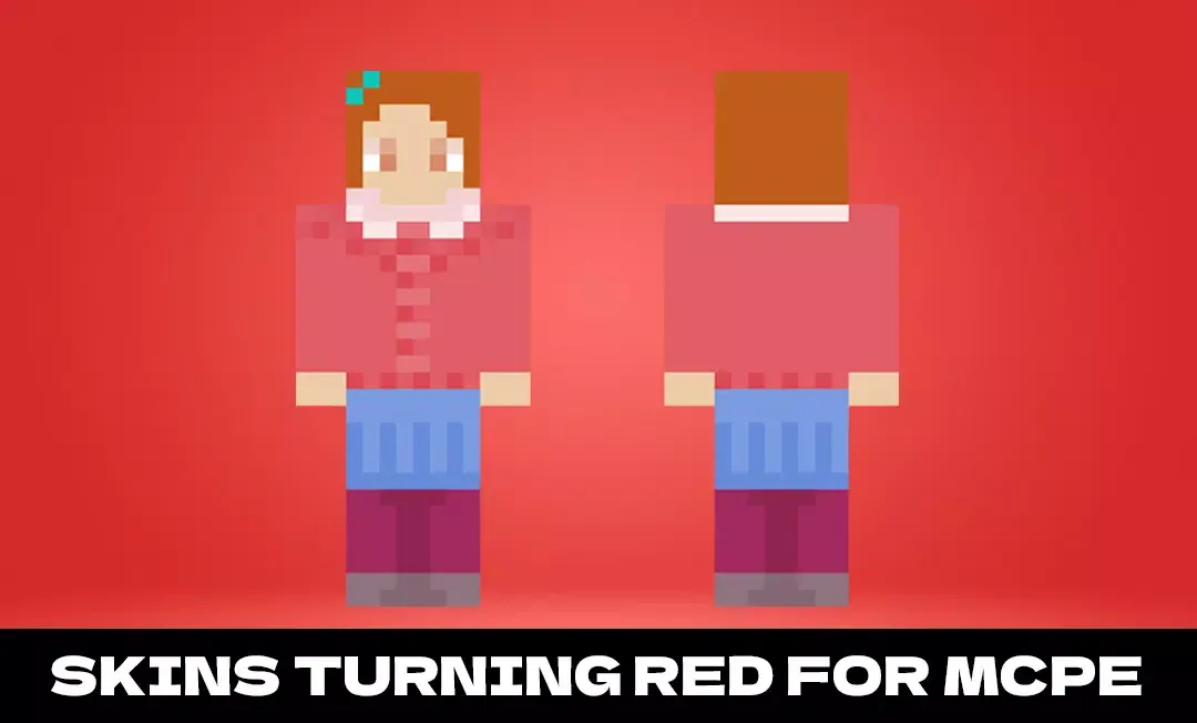 Skins turning red for mcpe स्क्रीनशॉट