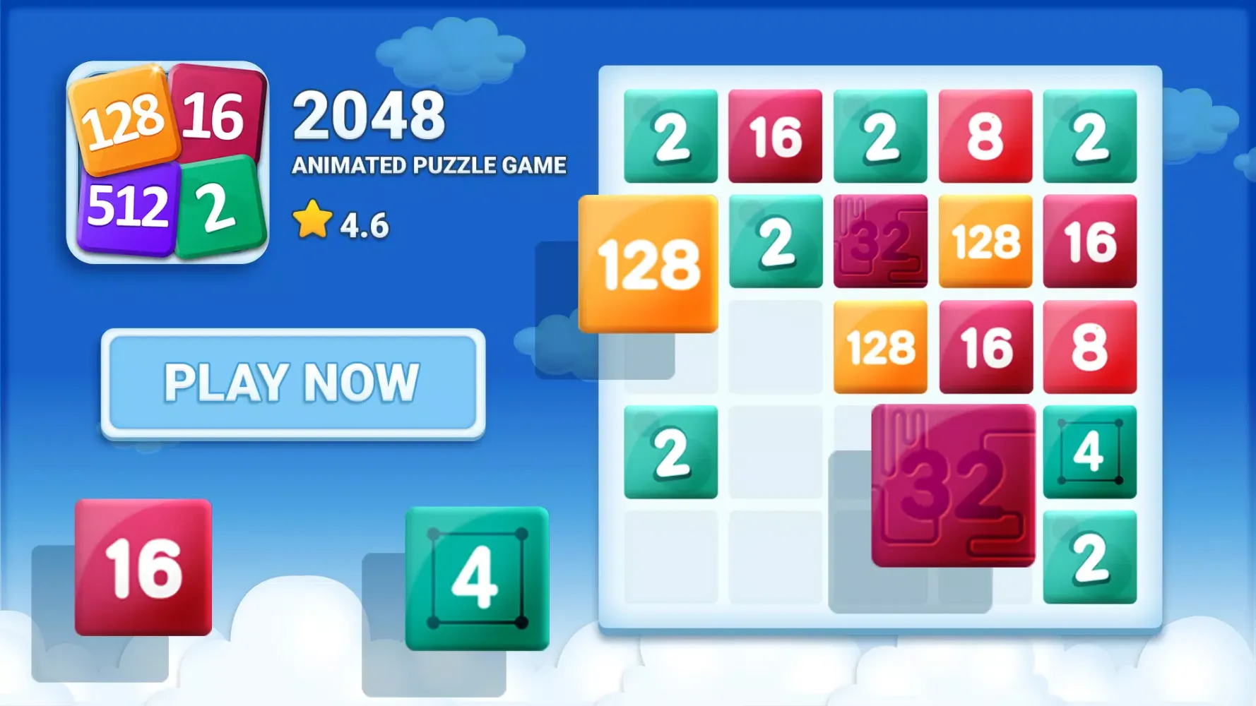 2048 : Animated Puzzle Game Screenshots