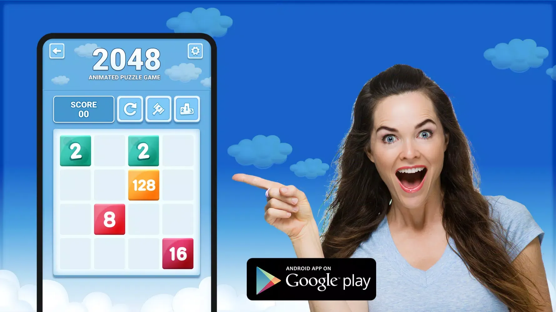 2048 : Animated Puzzle Game Screenshots