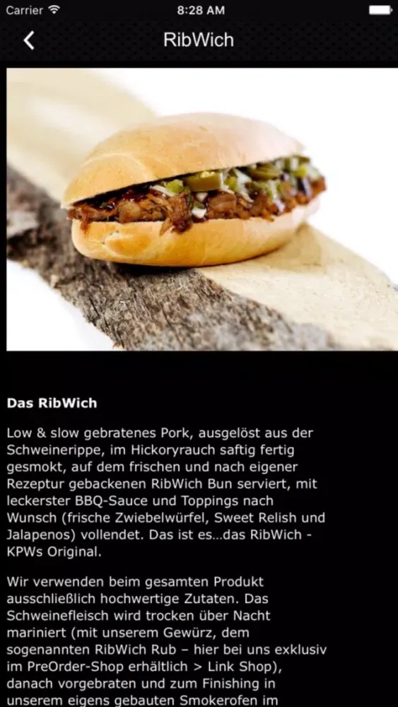 Capturas de tela do RibWich