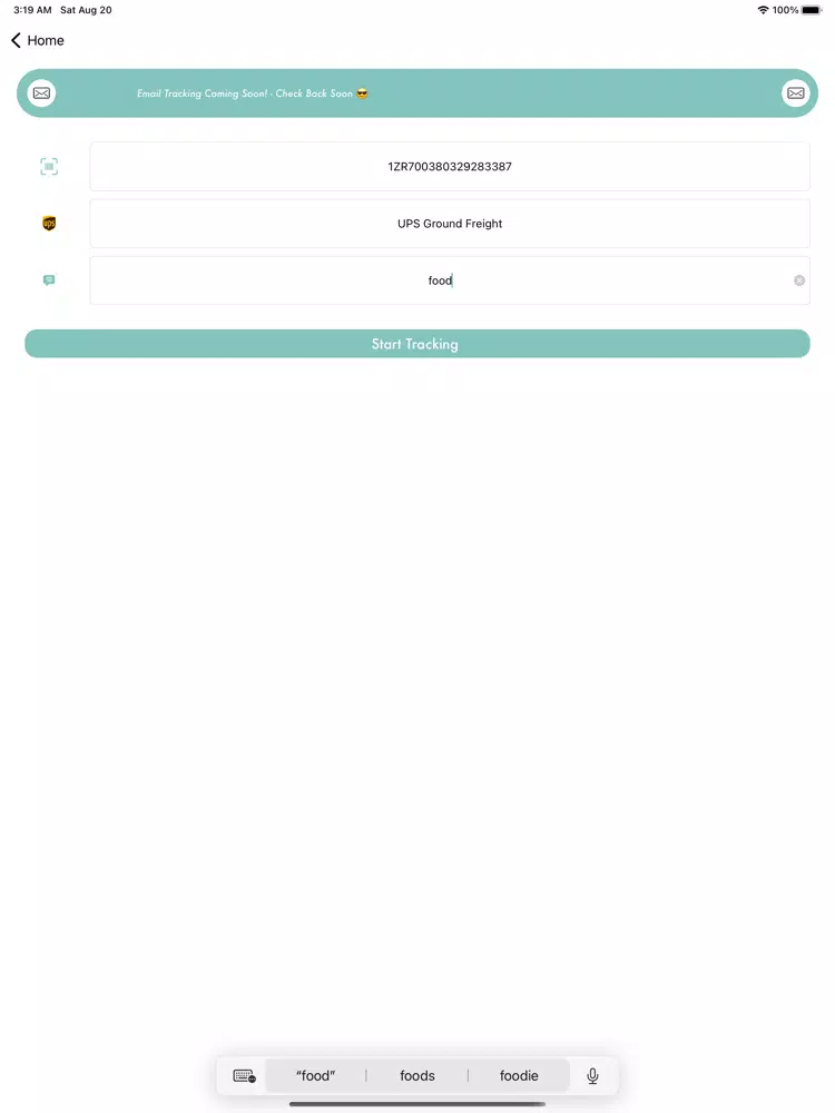 Track-it: Package Tracker iPad  스크린샷
