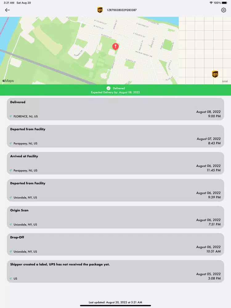 Track-it: Package Tracker iPad  스크린샷
