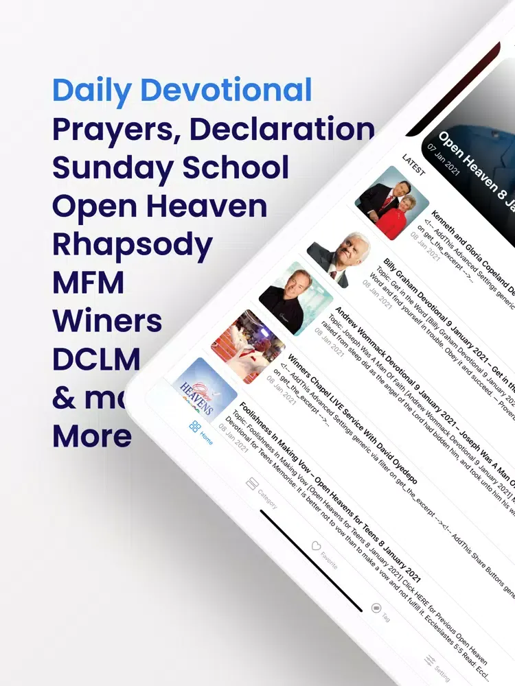 Open Heaven Daily Devotional iPad  سکرین شاٹس