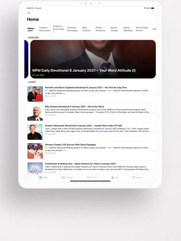 Open Heaven Daily Devotional iPad  سکرین شاٹس