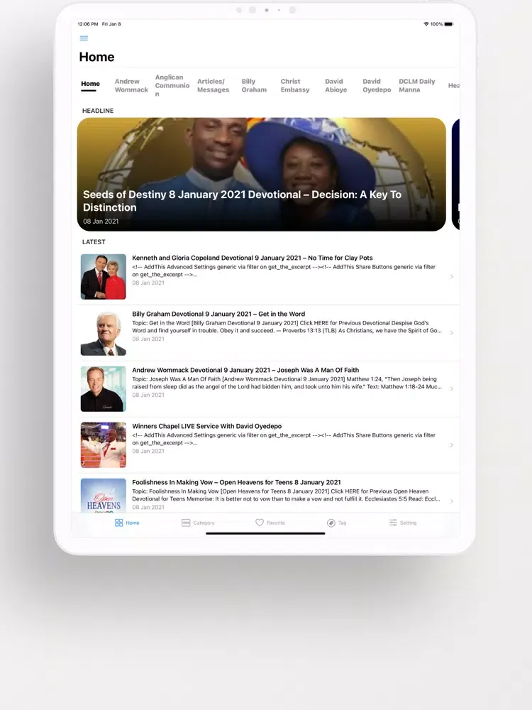 Open Heaven Daily Devotional iPad  سکرین شاٹس