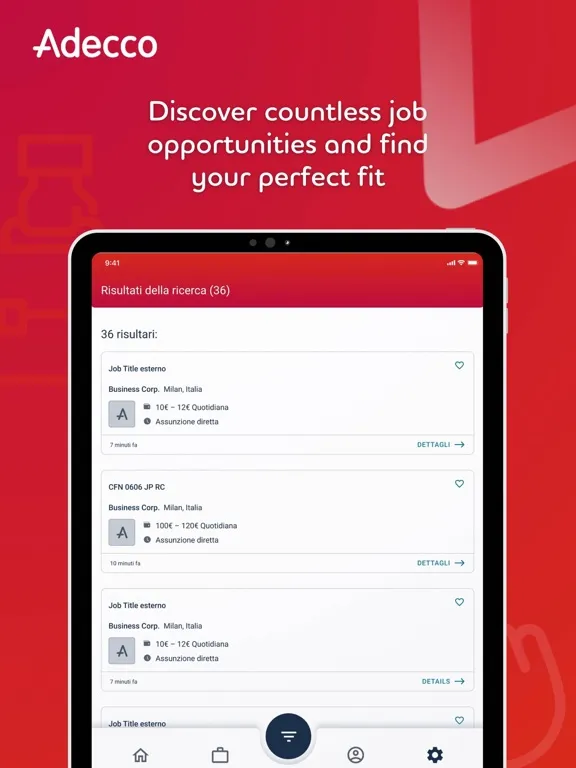 Adecco iPad  Screenshots