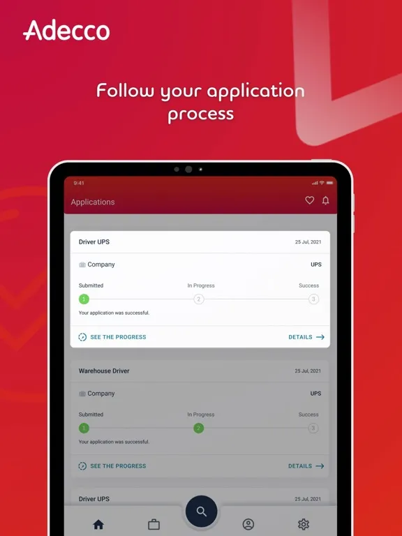 Adecco iPad  Screenshots