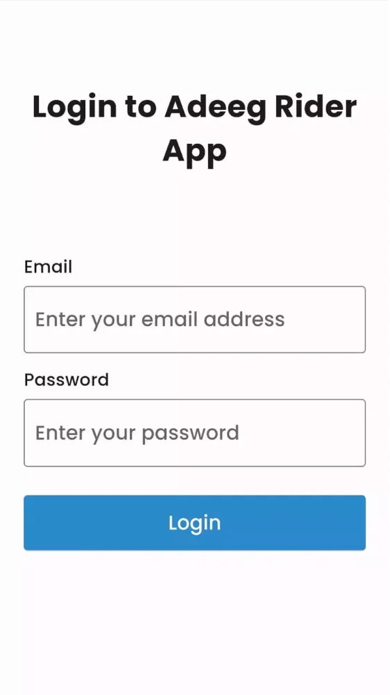 Adeeg Rider App Screenshots