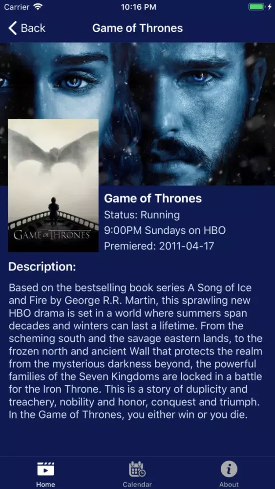 Screenshot di TV-Tracker