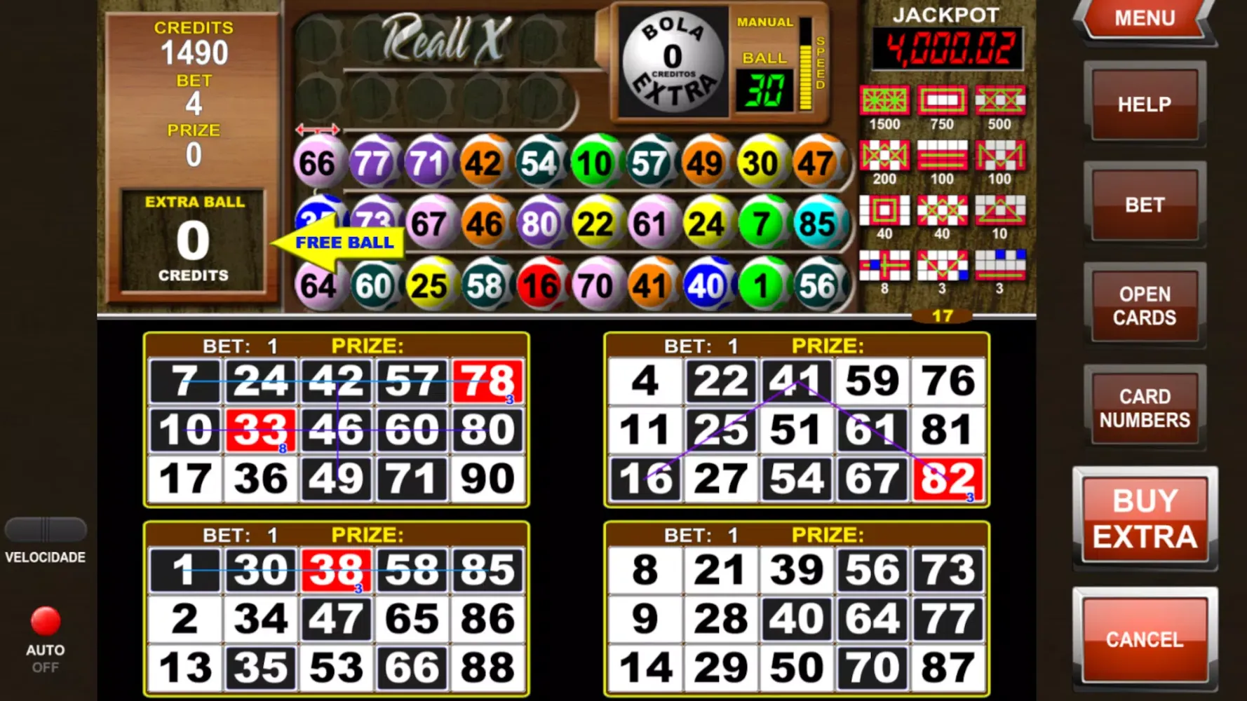 Ảnh chụp màn hình của Video Bingo Reall X Flex