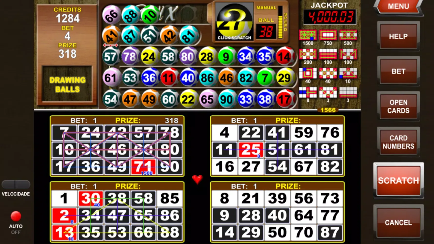 Ảnh chụp màn hình của Video Bingo Reall X Flex